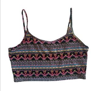 Tribal print crop top…..5/$25
